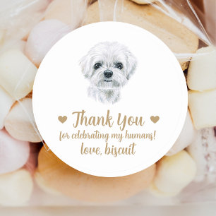 Autocollants de mariage personnalisés pour chiens