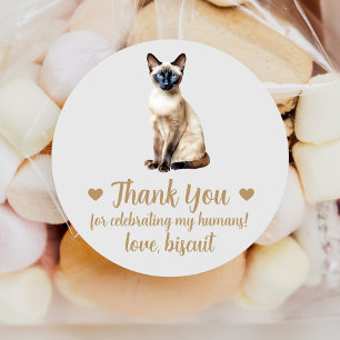 Autocollants de mariage pour chat siamois