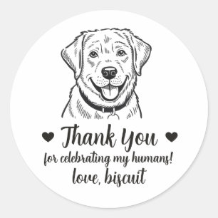 Autocollants de mariage pour chien Labrador Retrie