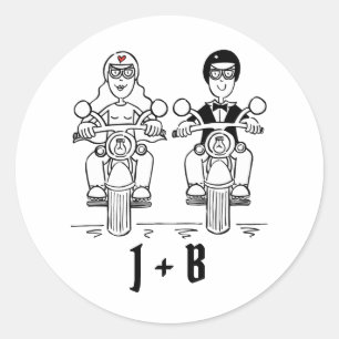 Autocollants de mariage pour motocyclette personna