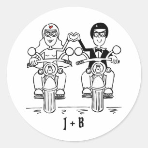 Autocollants de mariage pour motocyclette personna