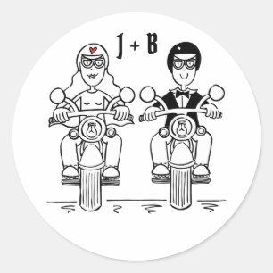 Autocollants de mariage pour motocyclette personna
