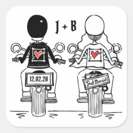 Autocollants de mariage pour motocyclette personna