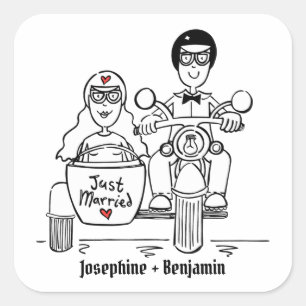 Autocollants de mariage pour motocyclette personna