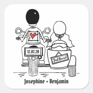 Autocollants de mariage pour motocyclette personna