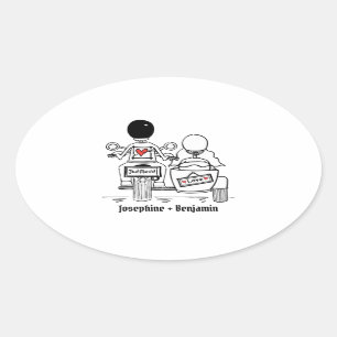 Autocollants de mariage pour motocyclette personna