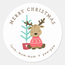 Autocollants de marque cadeau de vacances, rennes 