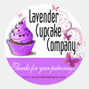 Autocollants de Merci de Lavender Cupcake Company