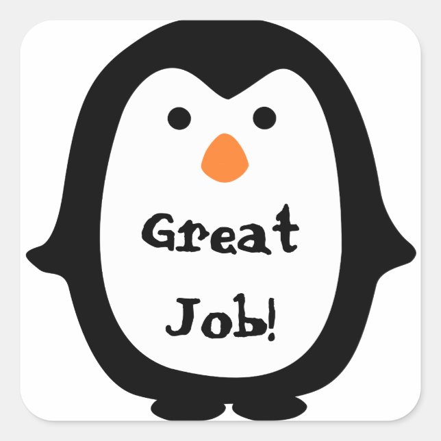 Autocollants de message de pingouin mignon (Devant)