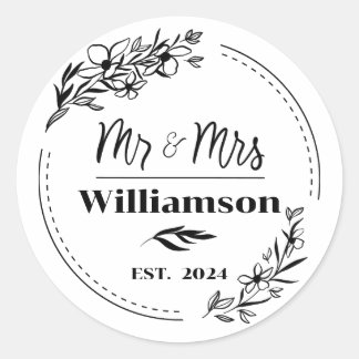 Autocollants de monogramme de famille personnalisé