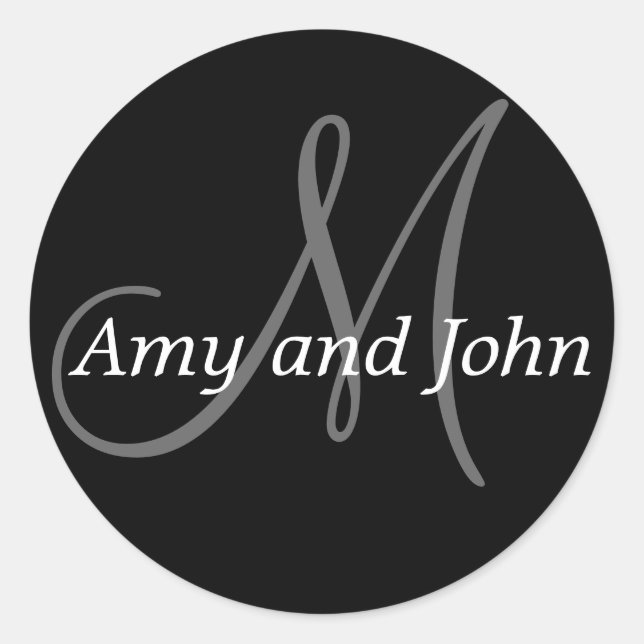 Autocollants de monogramme pour le marié de jeune (Devant)