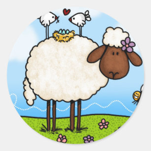 autocollants de moutons de ressort