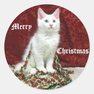 Autocollants de Noël de Bianca - Chat / Chatons