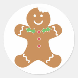 Autocollants de Noël de bonhomme en pain d'épice