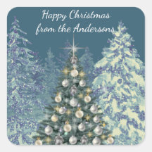 Autocollants de Noël - Design Chic Hiver Merveille