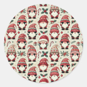 Autocollants de Noël Gnome Illustrés Sans Fouiner