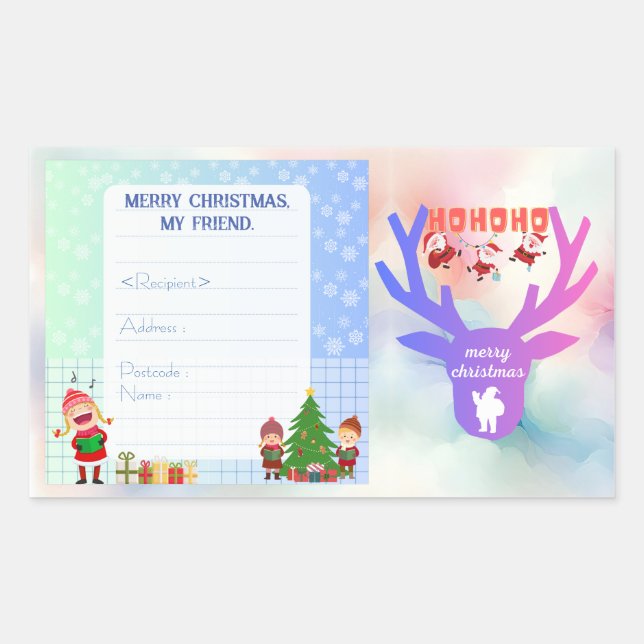 autocollants de Noël personnalisés (Devant)