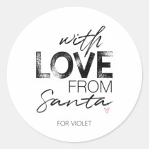 Autocollants de Noël Personnalisés de Papa Noël