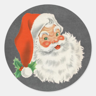 Autocollants de Noël rétro sur tableau noir avec P