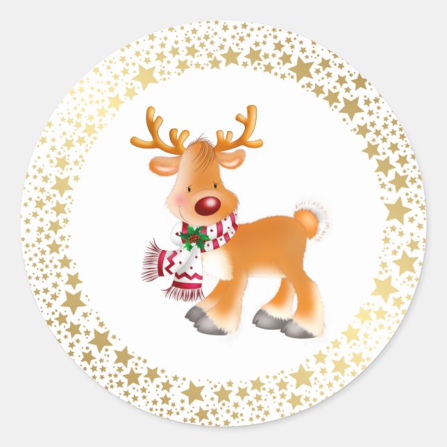 Autocollants de Noël-Rudolph (Devant)
