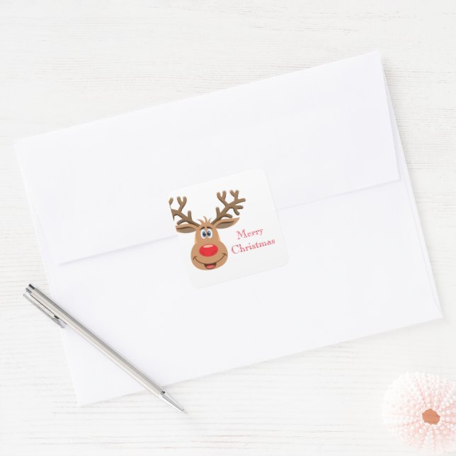 Autocollants de Noël Rudolph (Enveloppe)