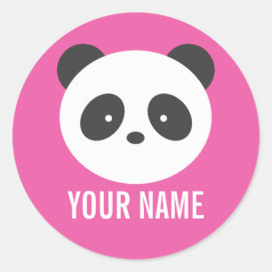 Autocollants de nom de Panda