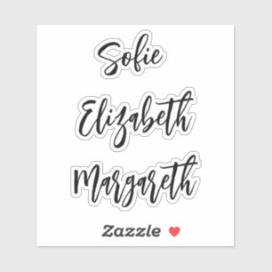 Autocollants de nom de script de signature manuscr