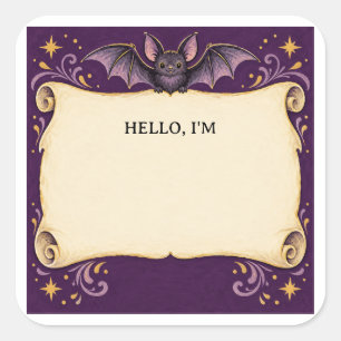 Autocollants de nom Halloween Présentations ensorc