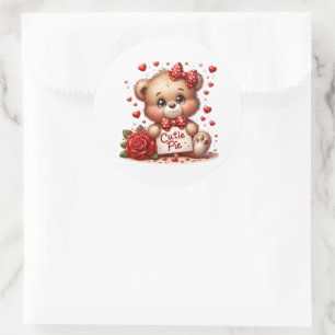 Autocollants de nounours de la Saint-Valentin