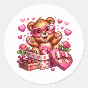Autocollants de nounours de la Saint-Valentin