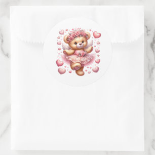 Autocollants de nounours de la Saint-Valentin