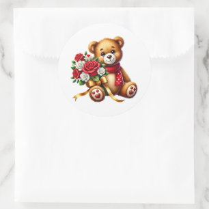 Autocollants de nounours de la Saint-Valentin