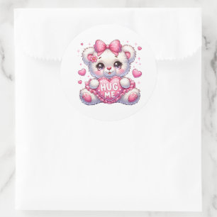Autocollants de nounours de la Saint-Valentin