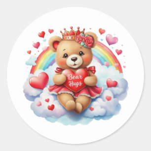 Autocollants de nounours de la Saint-Valentin