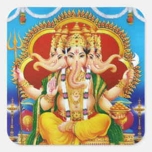 Autocollants de Panchamukhi Ganesha