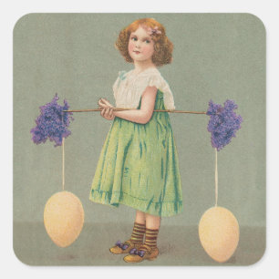 Autocollants de pâques victoriens vintages