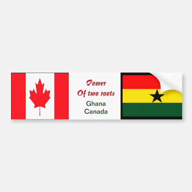 autocollants de pare-chocs canadiens ghana (Devant)