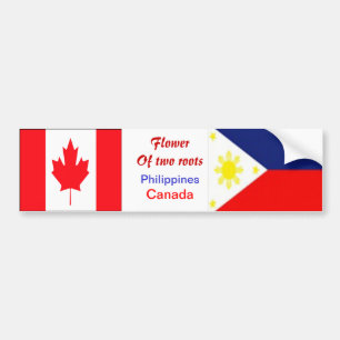 Autocollants de pare-chocs canadiens philippins