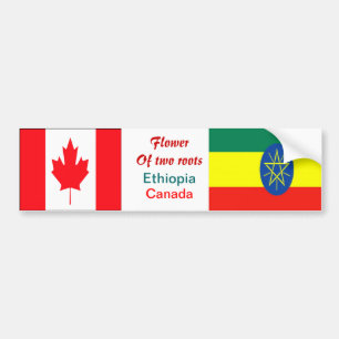 Autocollants de pare-chocs éthiopiens canadiens