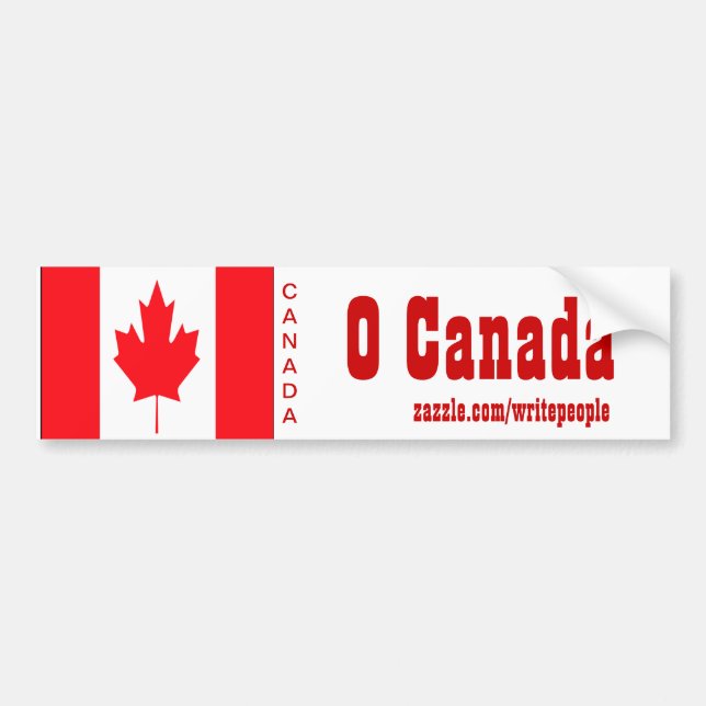 Autocollants de pare-chocs O canada (Devant)