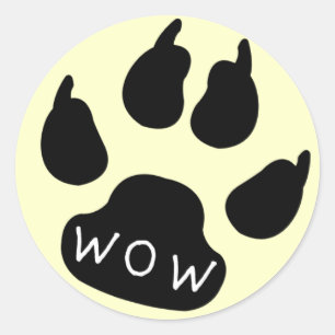Autocollants de patte de chien