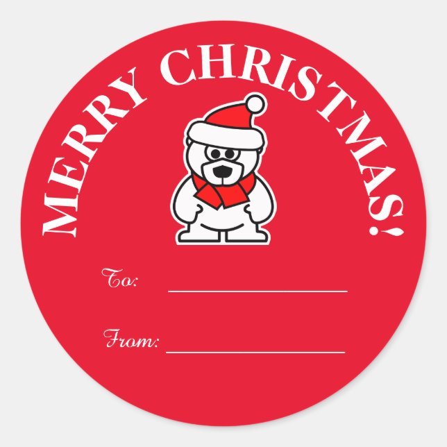 Autocollants de personnalisation pour le Père Noël (Devant)