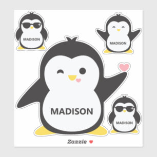 Autocollants de pingouin mignon