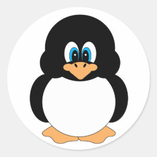 Autocollants de pingouin observés par bleu mignon