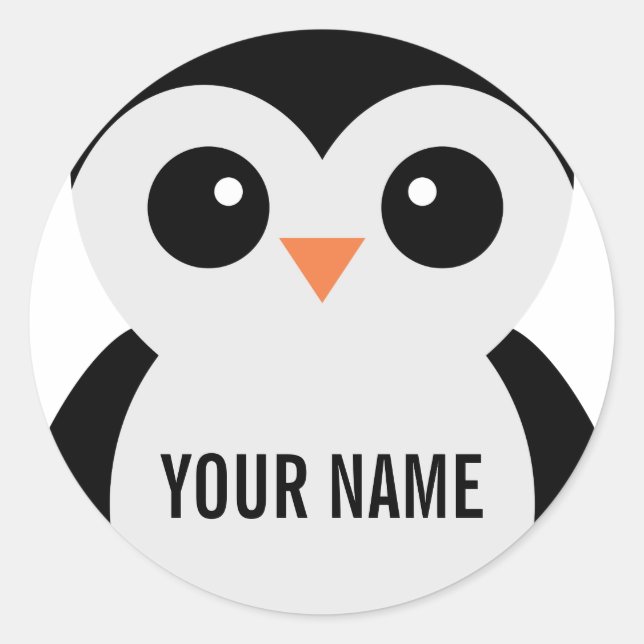 Autocollants de pingouin personnalisables (Devant)