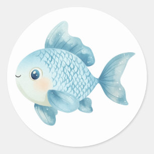 Autocollants de poissons mignons