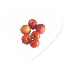 Autocollants de pommes et de tomates fraîches