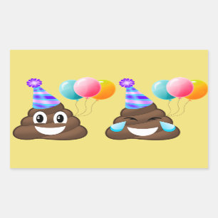 Autocollants de Poopers Emoji de fête