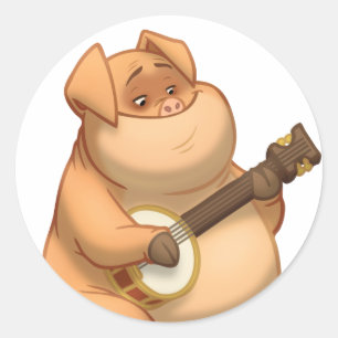 Autocollants de porc de Banjo-Strummin'