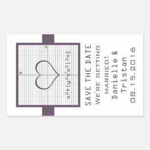 Autocollants de rappel de date Purple Heart Math G